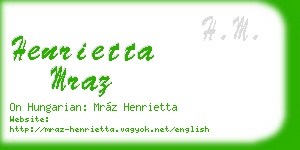 henrietta mraz business card