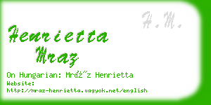 henrietta mraz business card